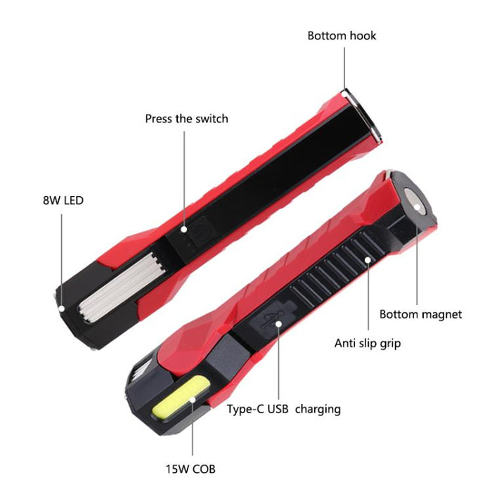Magnet-Hook Rotating Work Light - Strong COB Emergency Lighting Solution