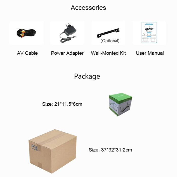 Measy AV530-2 5.8GHz Wireless AV Transmitter + 2 Receivers – 300m, US Plug