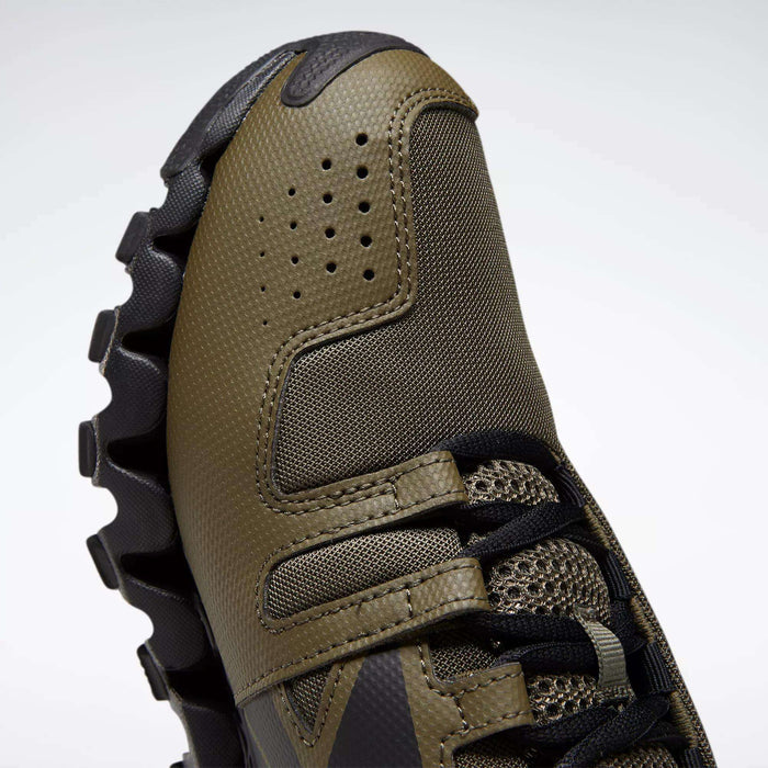 A close-up of Reebok Men's ZigWild Trail 6 Shoes, designed with enhanced cushioning.