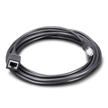 A coiled black Ethernet cable with RJ45 connectors on both ends, photographed on a clean white background.