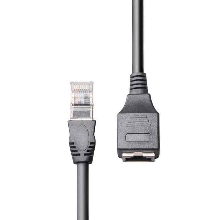 Midland R74574 microphone extension cable, coiled with RJ-style connectors