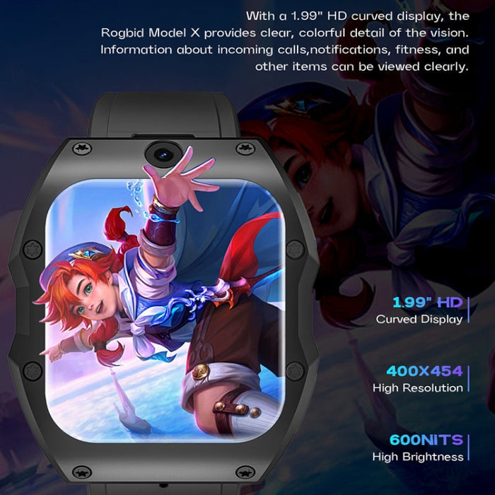 Model X 4G Smart Watch – 1.99" Android 9.0, Dual Cameras, 2GB/16GB & 4GB/128GB