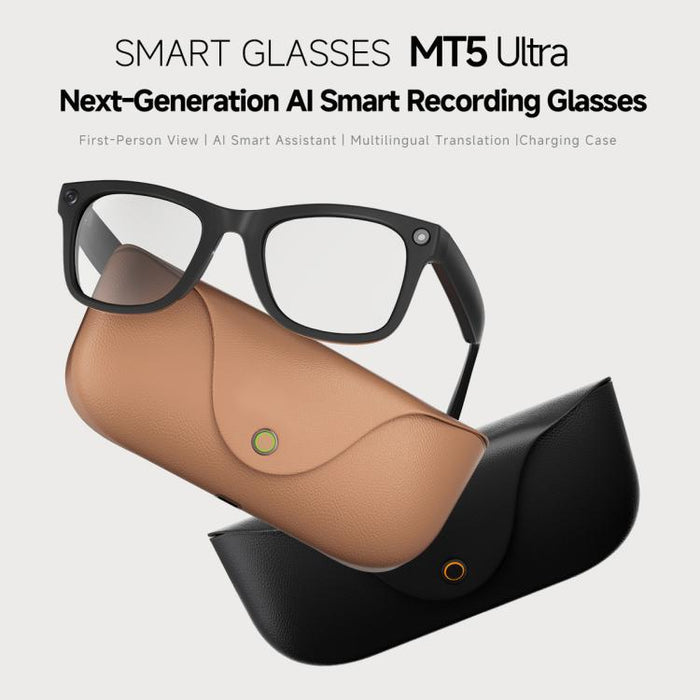 MT5 Ultra Smart AI Glasses 8MP HD Camera – WiFi, Voice Assistant, Anti-Blue-Light