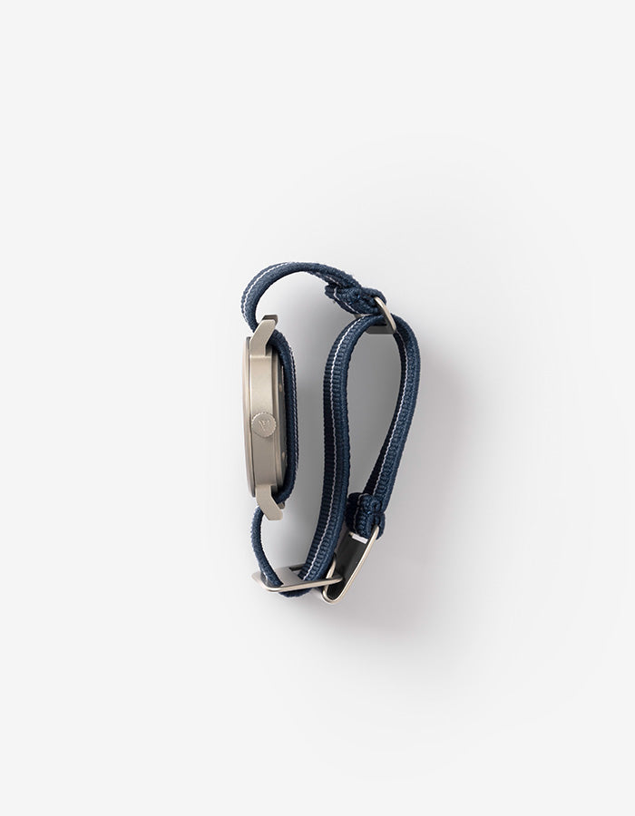 MUS-01 KHAKI P 34MM + NAVY PARACHUTE STRAP SET