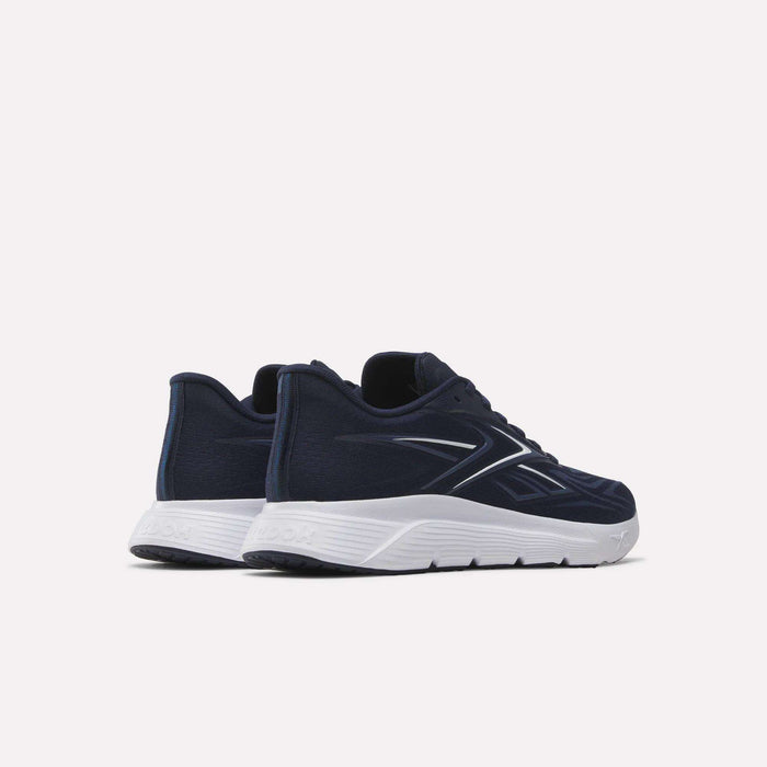A pair of dark blue Reebok Nano Gym 2.0 Training Shoes with white soles, shown from the back and side on a light background. These sneakers have a sleek, modern design with a subtle logo.