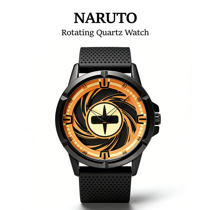Naruto Itachi Rotating Quartz Watch, Six Paths Sage Mode Sharingan Anime Wrist Watch