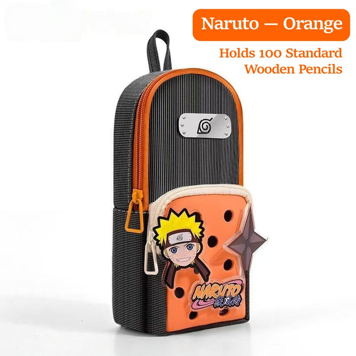 Naruto Kakashi Pencil Case Set, Anime Large Capacity Pencil Bag with Kunai Pen