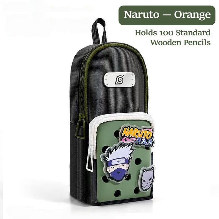 Naruto Kakashi Pencil Case Set, Anime Large Capacity Pencil Bag with Kunai Pen