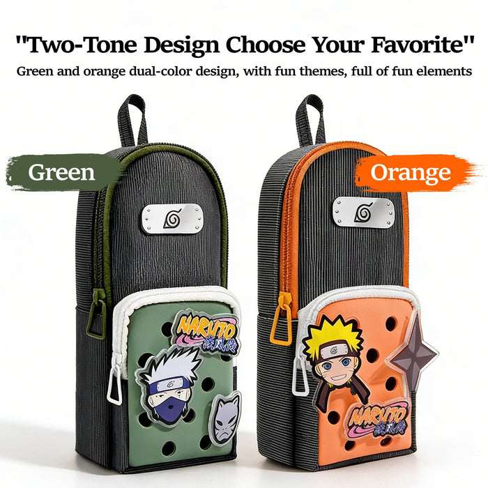 Naruto Kakashi Pencil Case Set, Anime Large Capacity Pencil Bag with Kunai Pen
