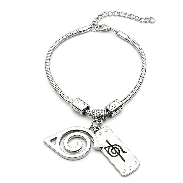 Naruto Leaf Village & Anti-Leaf Symbol Bracelet - Anime Cosplay Jewelry