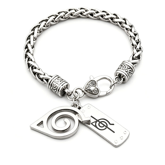 Naruto Leaf Village & Anti-Leaf Symbol Bracelet - Anime Cosplay Jewelry
