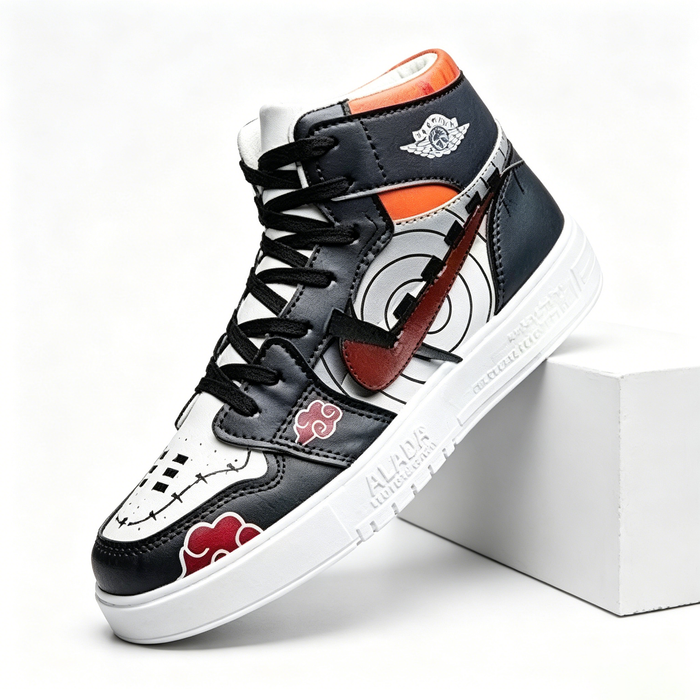 Naruto Pain Yahiko Anime High Top Sneakers, Akatsuki Graphic Casual Streetwear Shoes