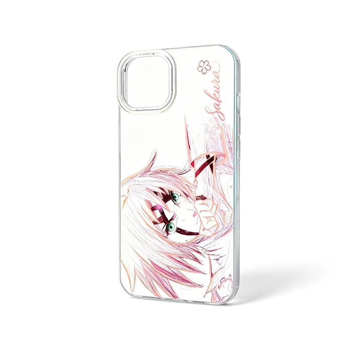 Naruto Sakura Haruno Anime Phone Case, Gradient Shockproof iPhone Case