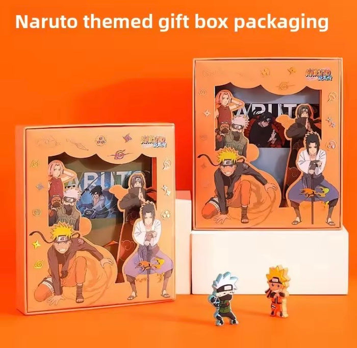 Naruto Shippuden trio assembled leather hardcover notebook gift box set diary notepad