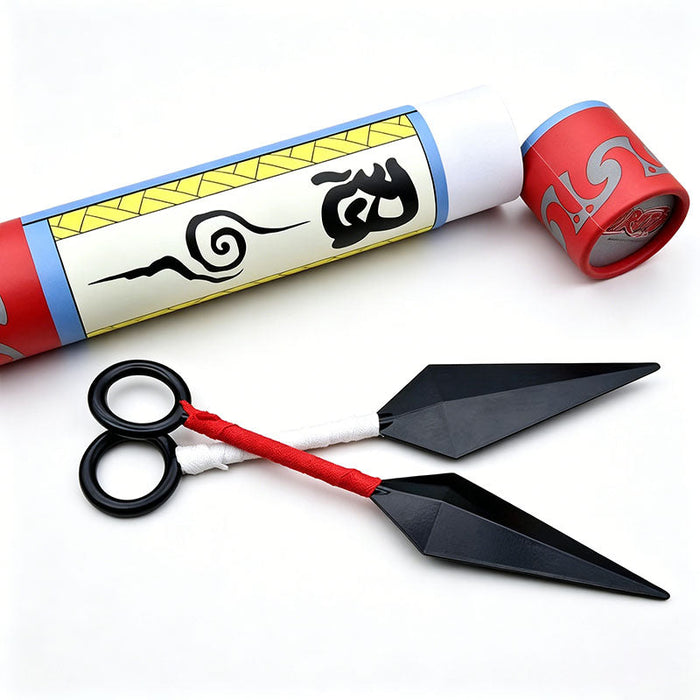 Naruto Uzumaki Ninja Kunai Cosplay Prop, Metal Kunai with Scroll Packaging