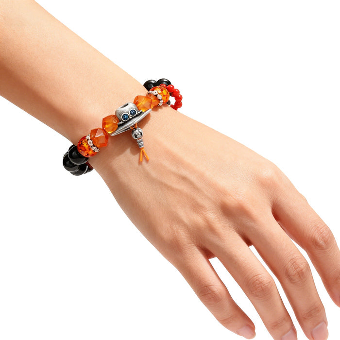 One Piece Ace Luffy Sabo Beaded Bracelet | Three Brothers Anime Charm Wristband