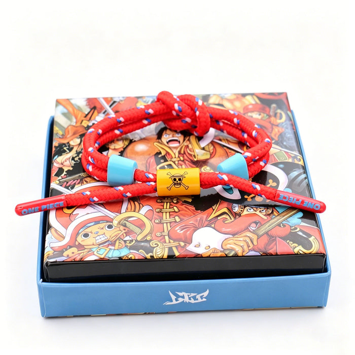 One Piece Anime Braided Bracelet - Adjustable Themed Rope Wristband for Fans