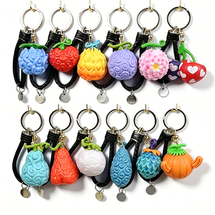 One Piece Luffy Devil Fruit Keychain, Anime Gomu Gomu No Mi Keychain