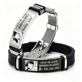 One Piece Luffy Wanted Bounty Bracelet, Monkey D Luffy Anime Stainless Steel Silicone Wristband