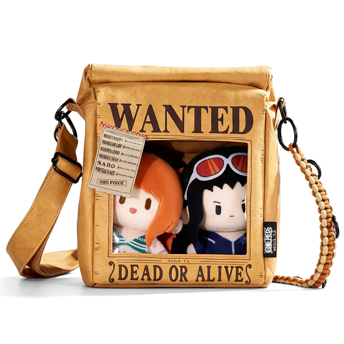 One Piece Luffy Wanted Poster Ita Bag, Multi-Pocket Crossbody Anime Bag