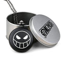 One Piece Monkey D Luffy Whitebeard Pocket Watch, Anime Pirate Skull Quartz Necklace Watch