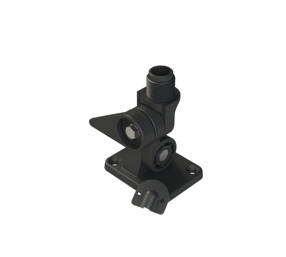 Pacific Aerials P6606 SeaMaster fold-down antenna mount in black