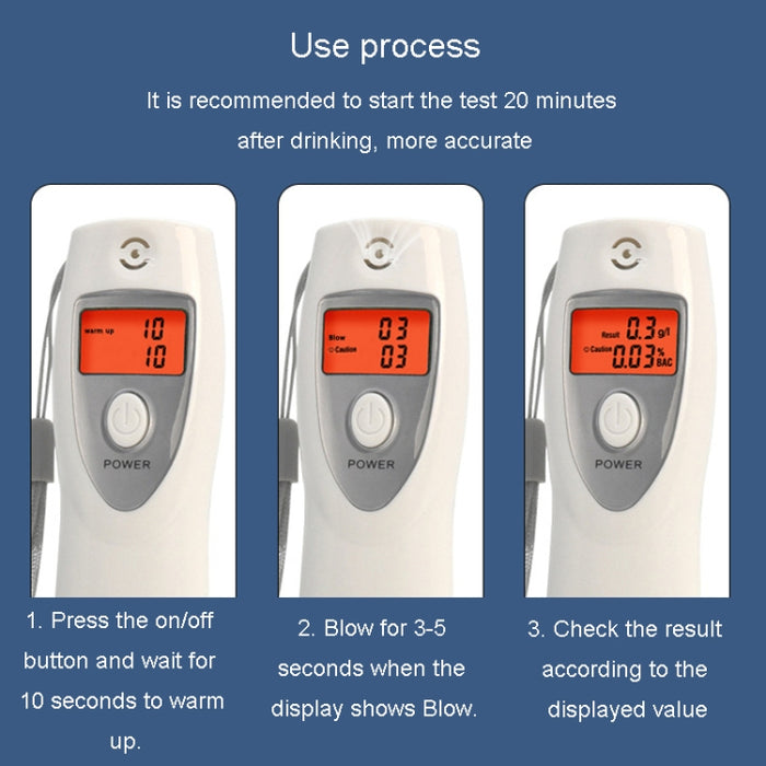 Portable Alcohol Tester Blowing Alcohol Detector European And American Conventional