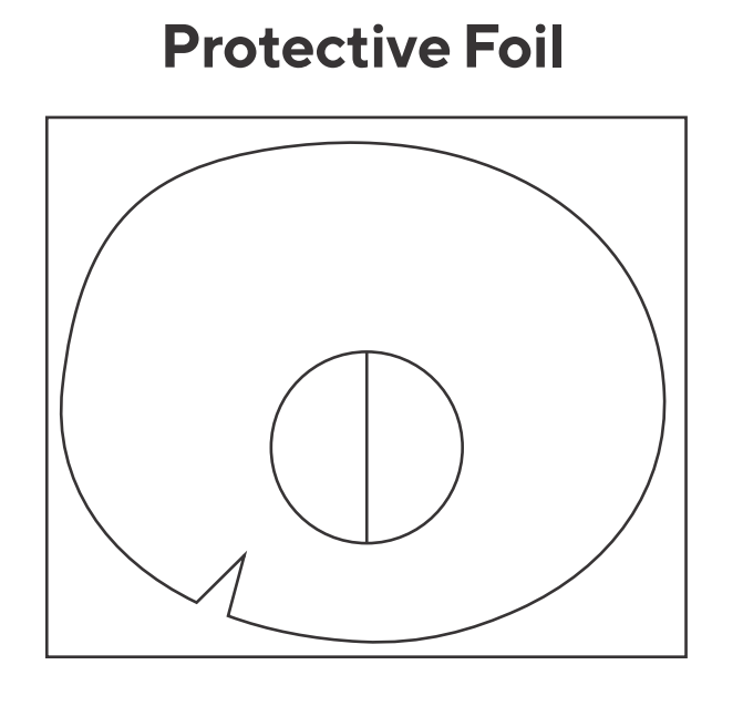 Protos BT-COM Battery Replacement Kit, protective foil seal