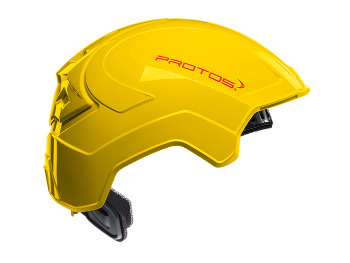 Protos Integral Industry Helmet Yellow, front view