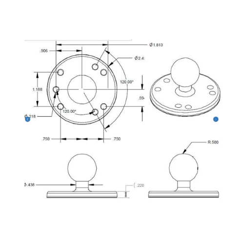 ram surface mount dimensions
