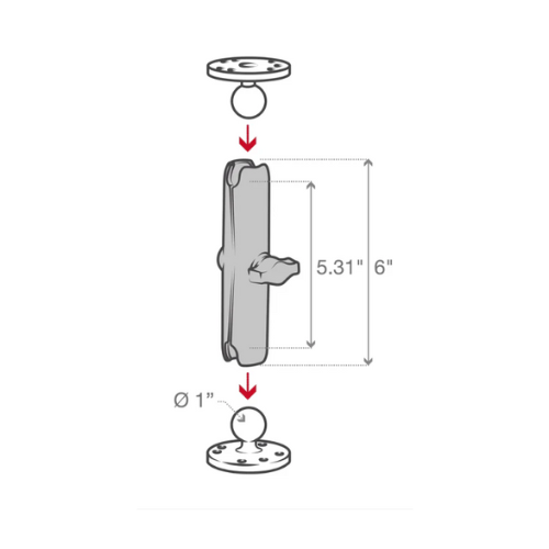 ram long arm b size dimensions