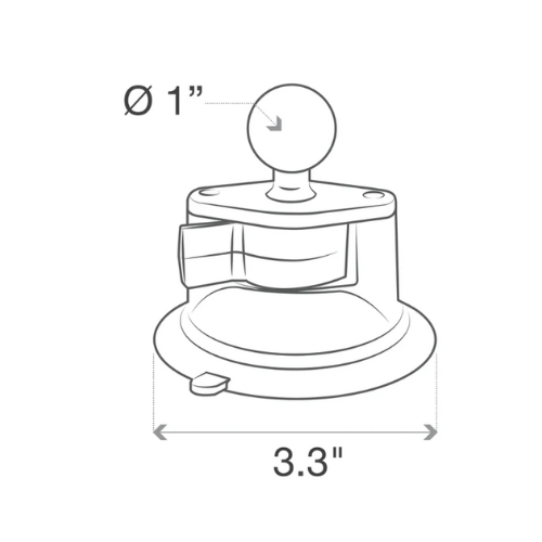 ram suction cup dimensions diagram