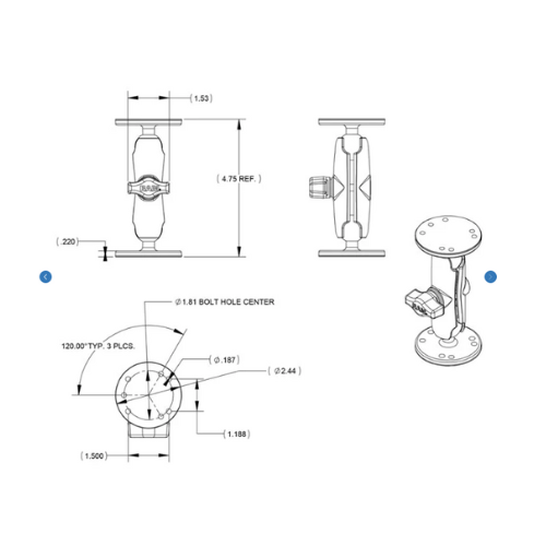 ram double socket dimensions