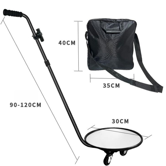 Retractable Pole Undercarriage Inspection Mirror Rotatable Reflector