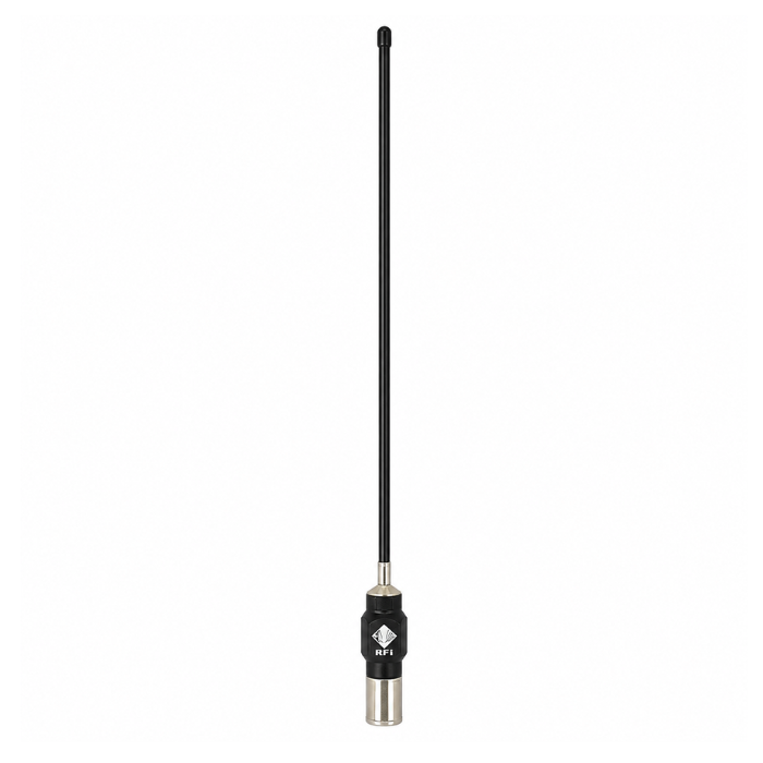 RFI CD51-68-50 UHF Ground Independent Mopole antenna with MBC base and flexible PVC radiator, product view