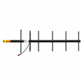 RFI RDA6-65 black powder-coated ruggedised UHF Yagi antenna, product view