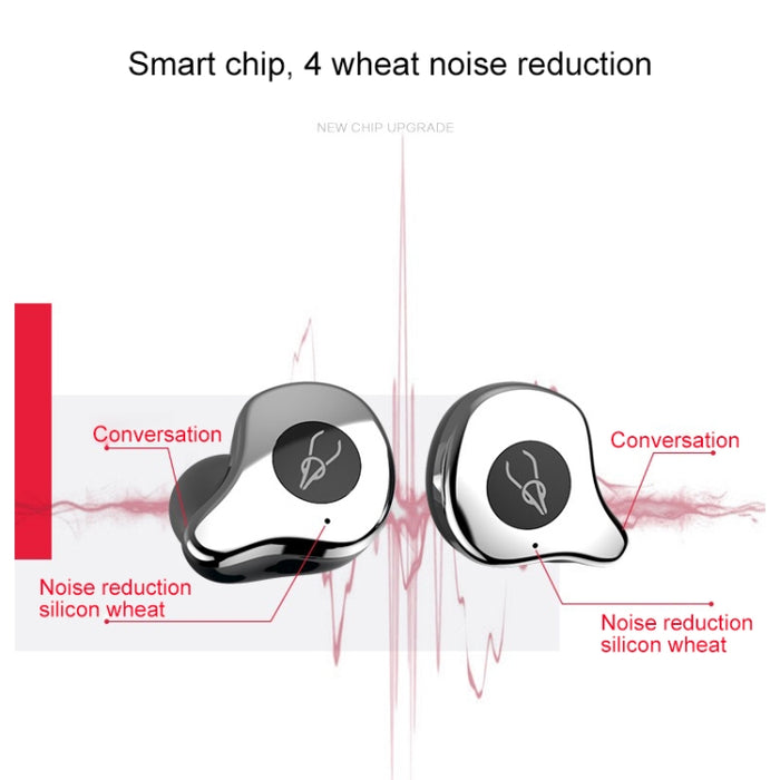 Sabbat E12 Bluetooth 5.0 Wireless Earbuds - Noise Reduction In-Ear Sports Headphones with Wireless Charging Case