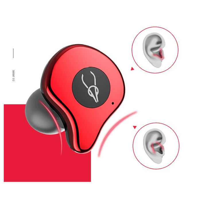Sabbat E12 Bluetooth 5.0 Wireless Earbuds - Noise Reduction In-Ear Sports Headphones with Wireless Charging Case