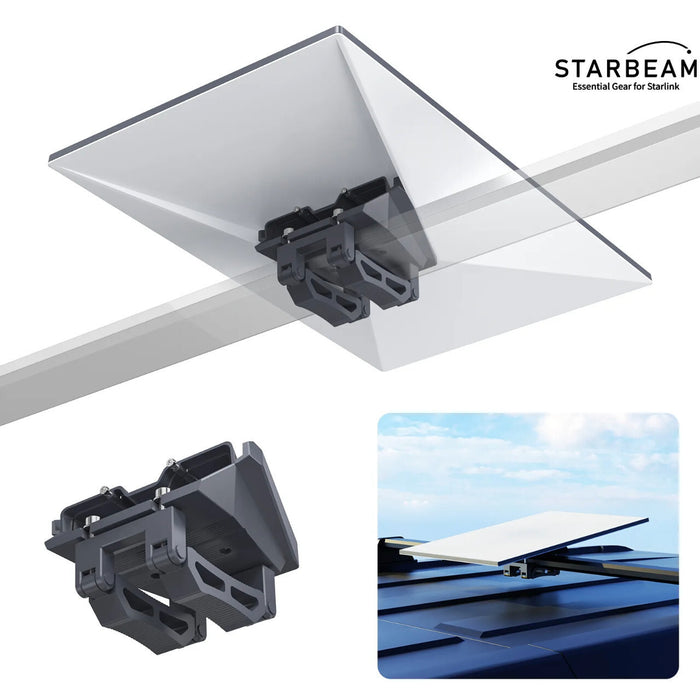 STARBEAM Starlink Gen3 Standard Roof Rack Mount, aluminium alloy, front view