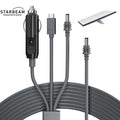STARBEAM Starlink Mini 3-in-1 Power Cord with USB-C, cigarette lighter, and DC connectors