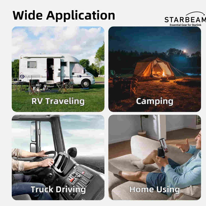 STARBEAM Starlink Mini 3-in-1 Power Cord, in-use setup