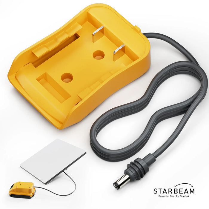 STARBEAM Starlink Mini Dewalt 18V Battery Adapter, DC cable with battery mount