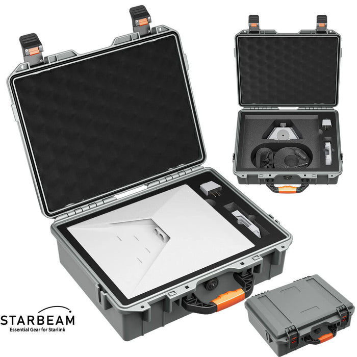 STARBEAM Starlink Mini Hard Protective Travel Case, grey, closed with carry handle