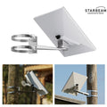 STARBEAM Starlink Mini Light Pole Mount with stainless steel clamps and 360 degree adjustable arm