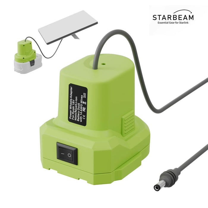 STARBEAM Starlink Mini Ryobi 18V Battery Adapter, DC cable with battery mount