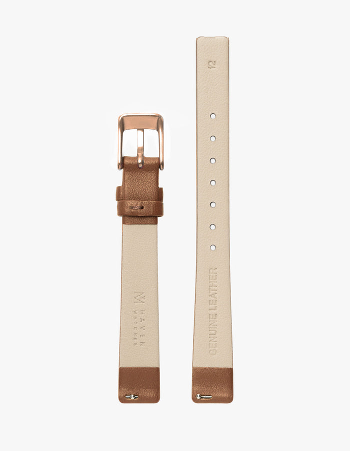 Symmetria Series - Brown Leather Watch Strap