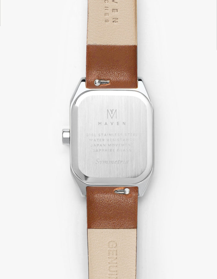 Symmetria Series - Brown Leather Watch Strap