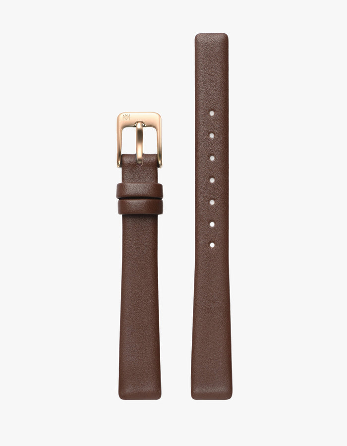 Symmetria Series - Mahogany Leather Watch Strap