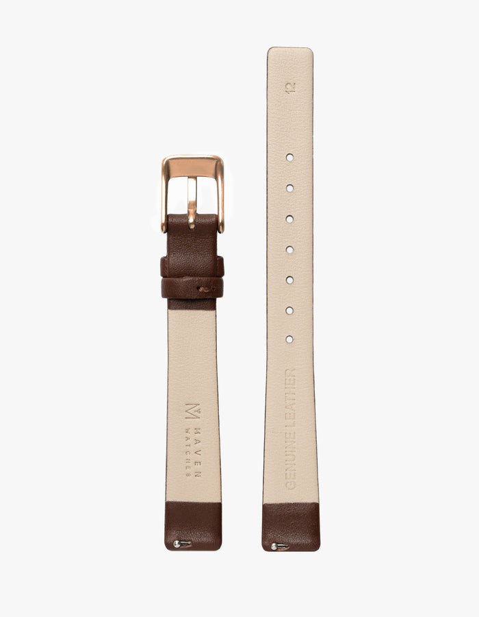 Symmetria Series - Mahogany Leather Watch Strap