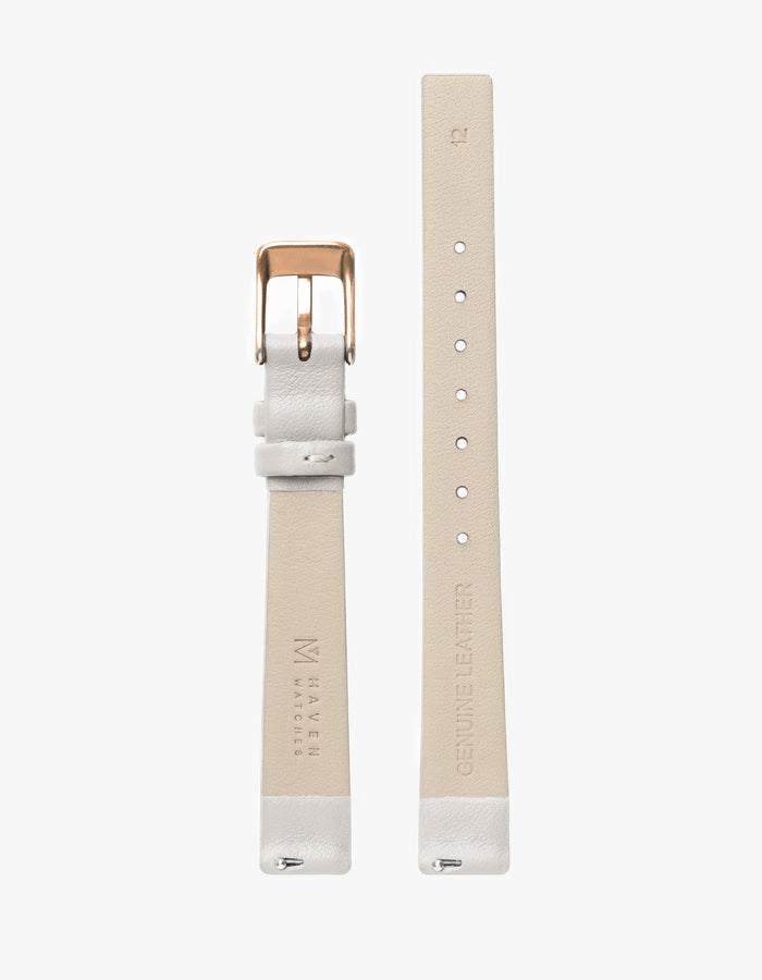 Symmetria Series - Offwhite Leather Watch Strap